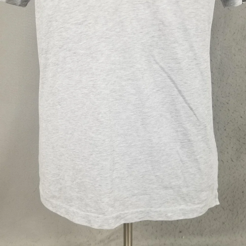 TravisMathew Polo Shirt Mens Medium Gray Chest Stripe Golf Casual Performance